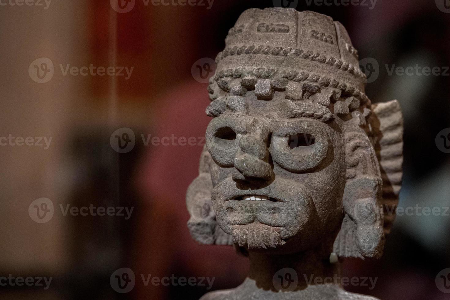 Tlaloc the mexican god of rain statue detail photo