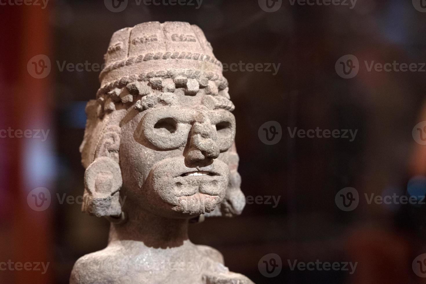 Tlaloc the mexican god of rain statue detail photo