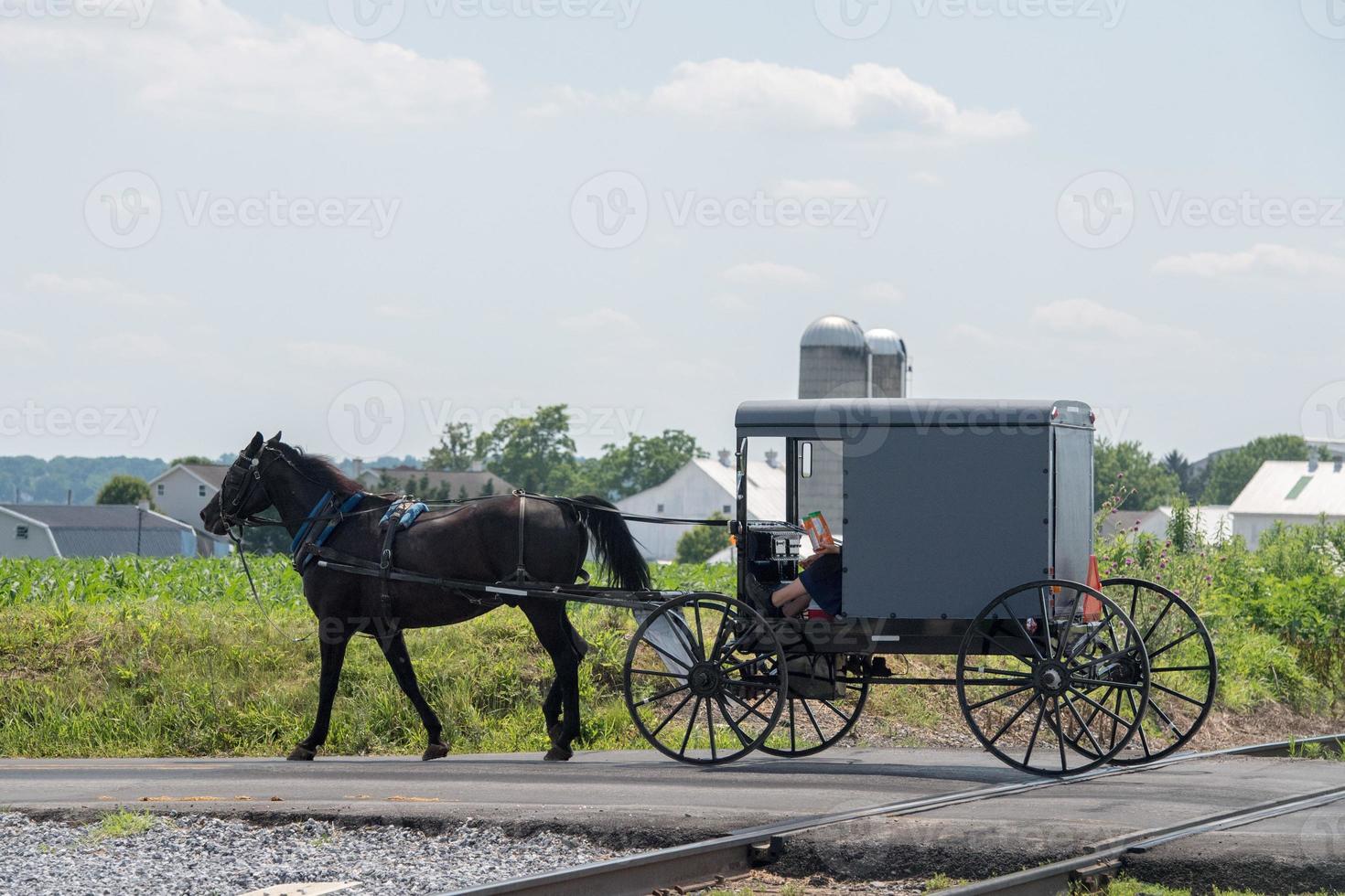 wagon buggy in lancaster pennsylvania amish country photo