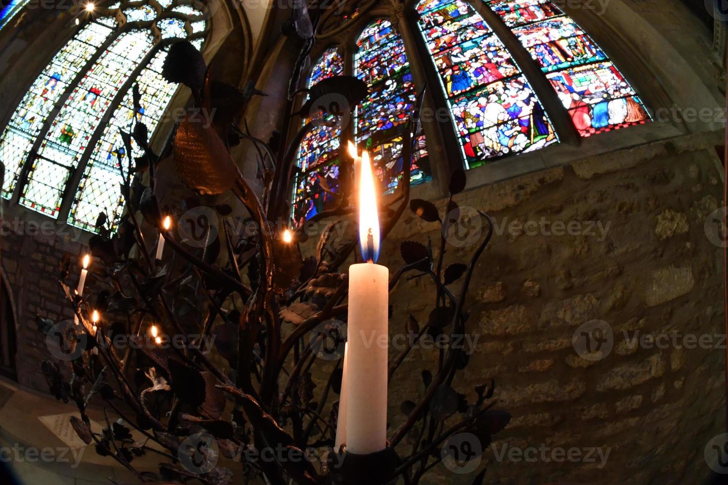 Votive candle in oxford University town christ church photo