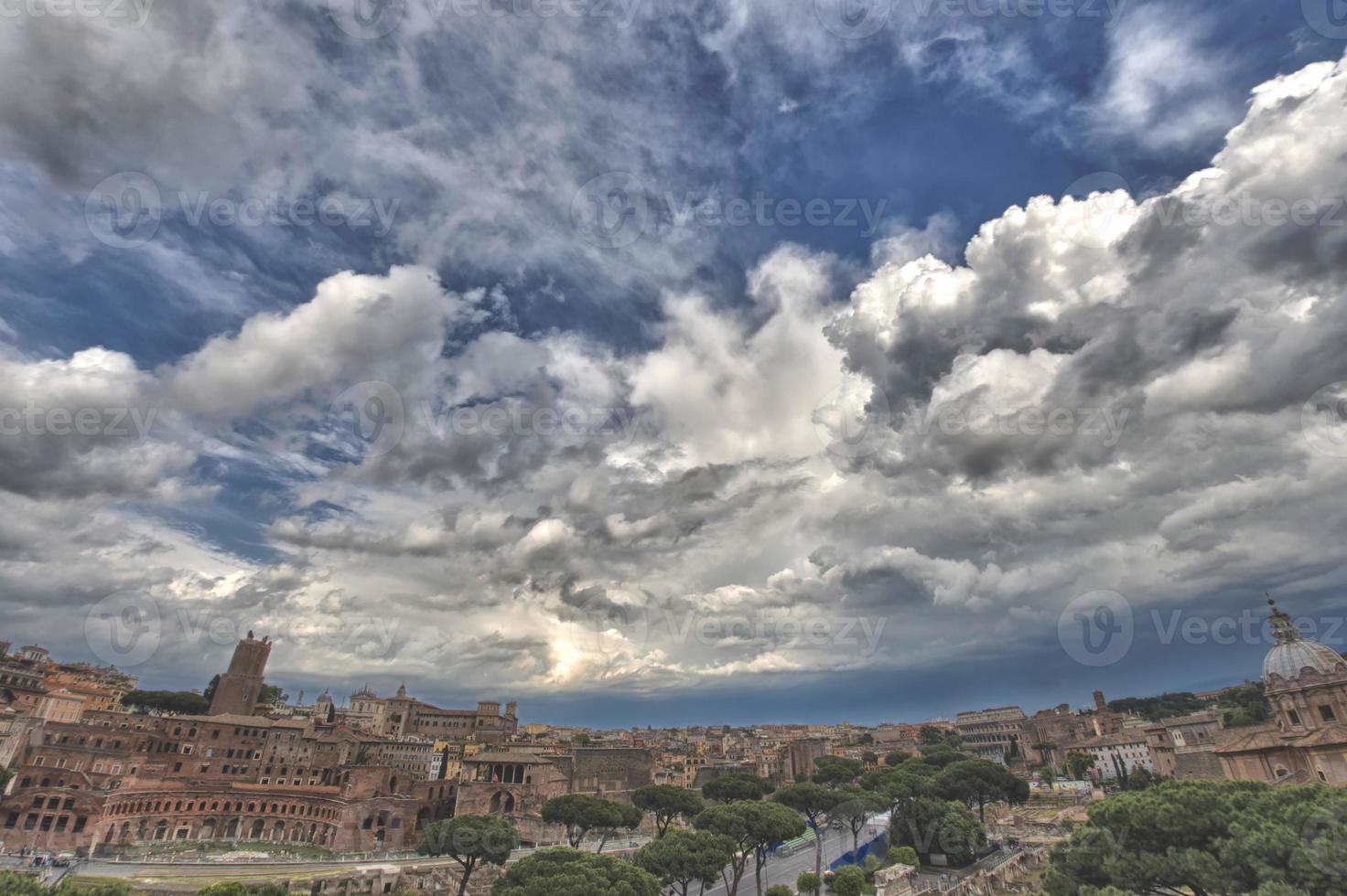 Rome Imperial Forum and coliseum view photo