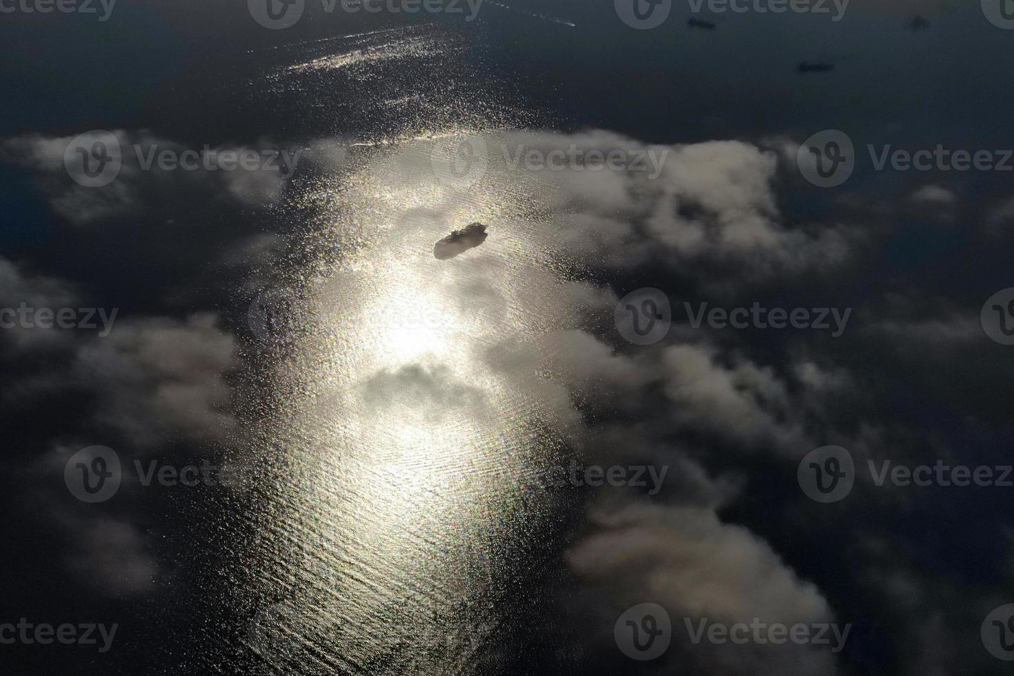 cruise ship silhouette aerial photo