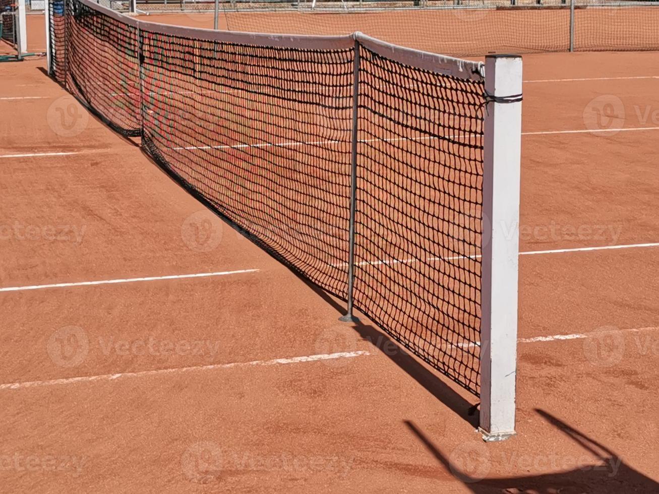 detalle de la red del campo de tenis foto