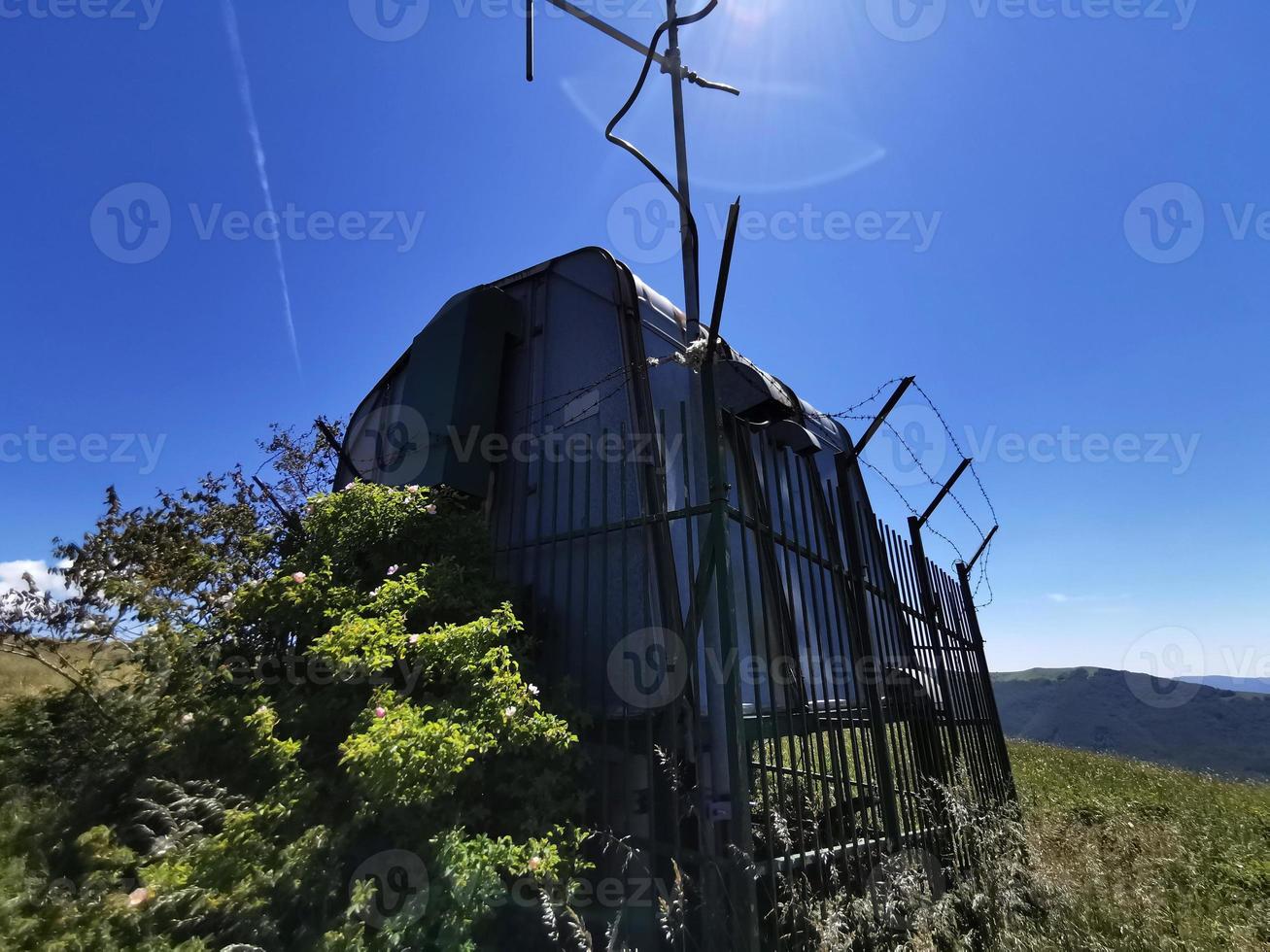 Sheet metal bunker on Giarolo Mountain Italy photo