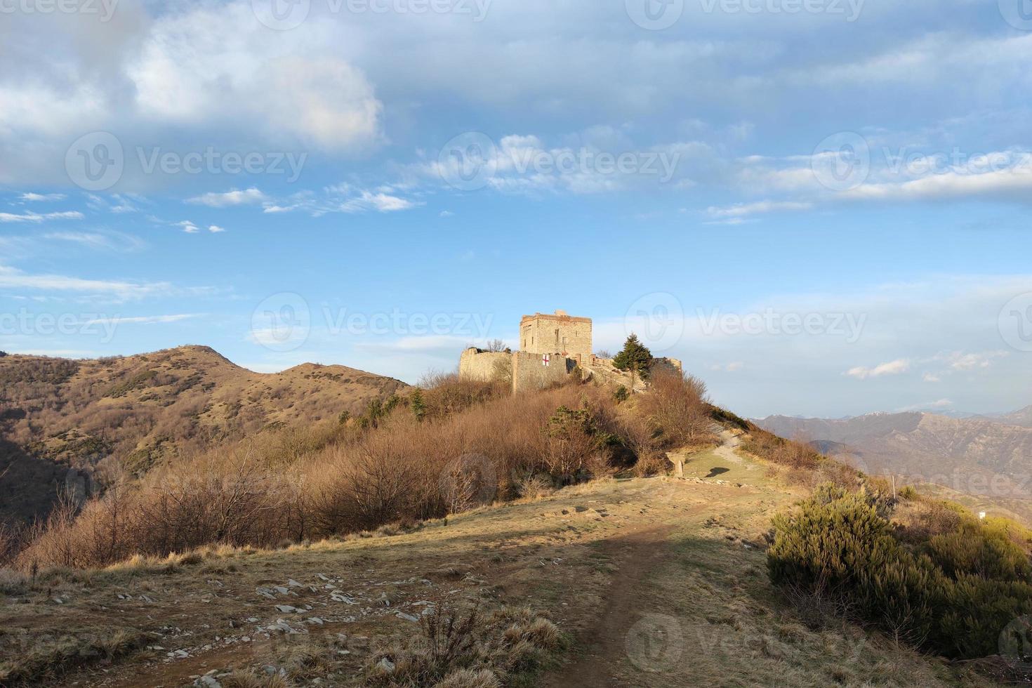 Puin fortress old fortification in Genoa, Italy photo