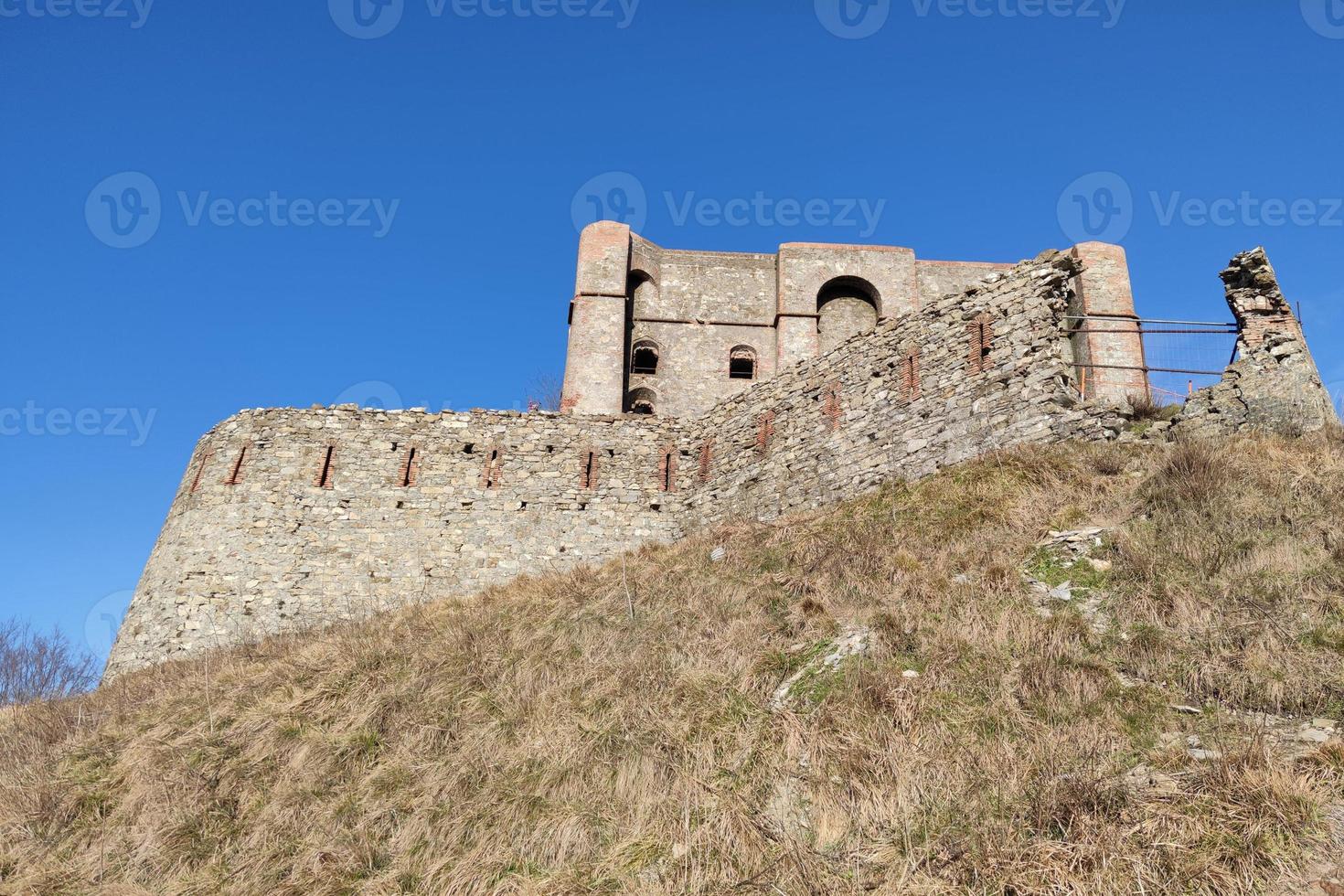 Diamond fortress old fortification in Genoa, Italy photo