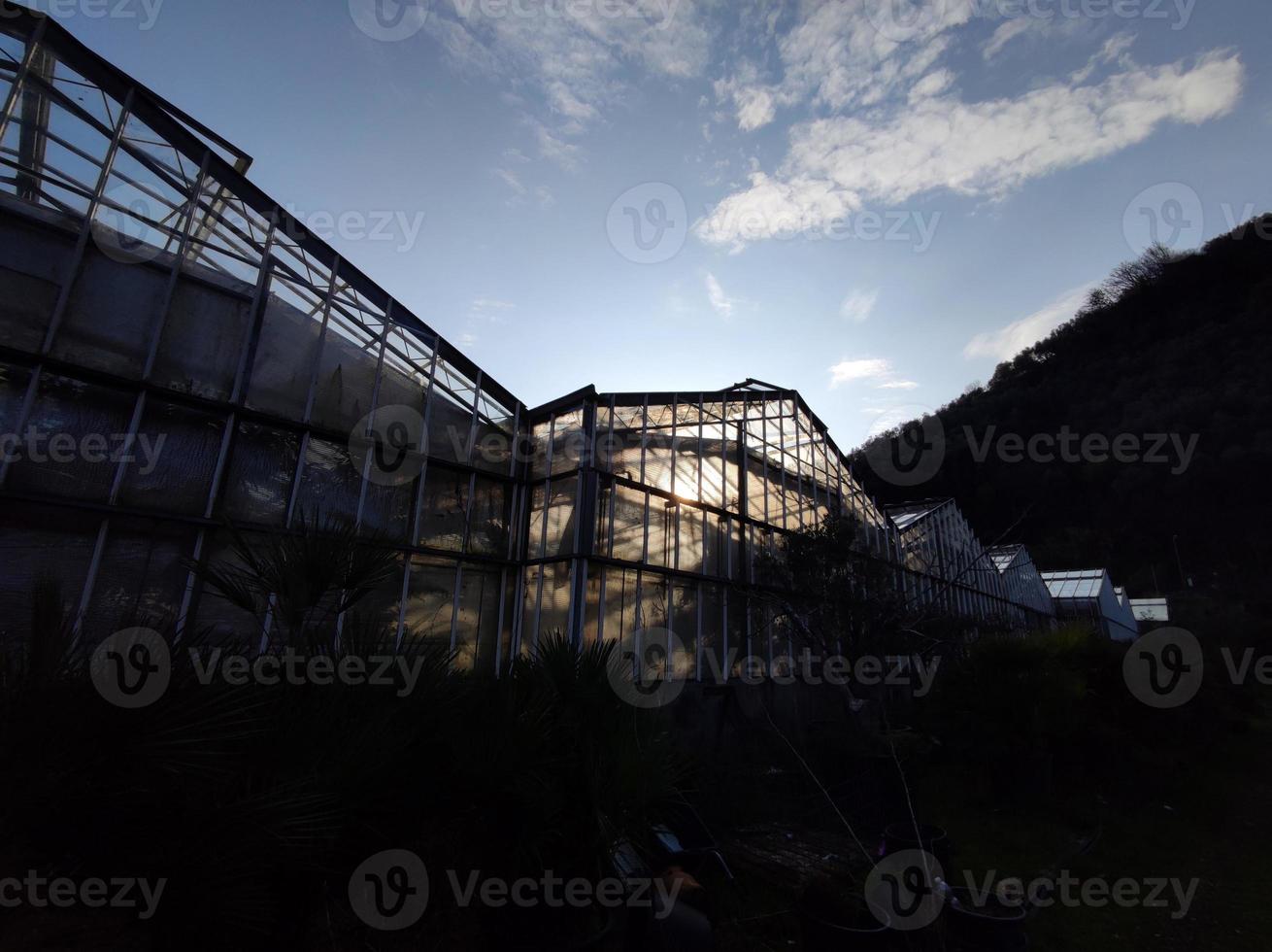 glass greenhouse view photo