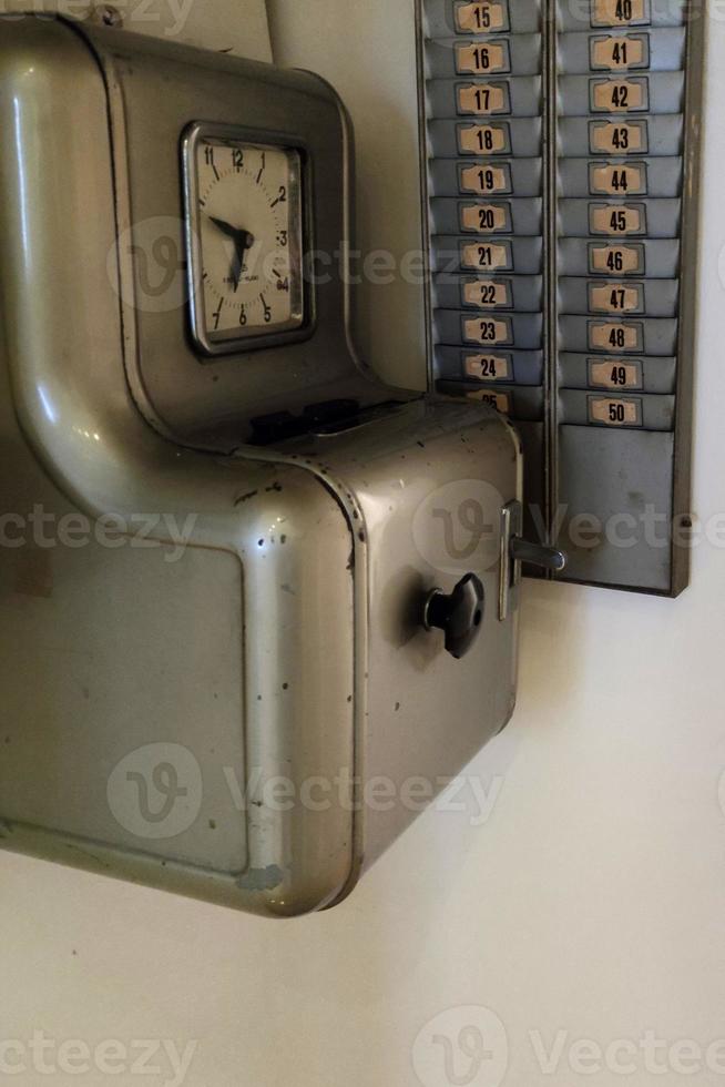 old clock work badge check machine 20181719 Stock Photo at Vecteezy