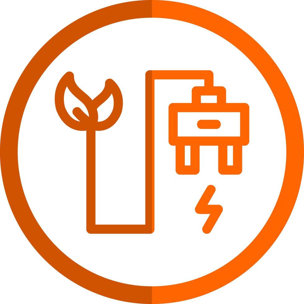 Eco Power Socket Vector Icon Design