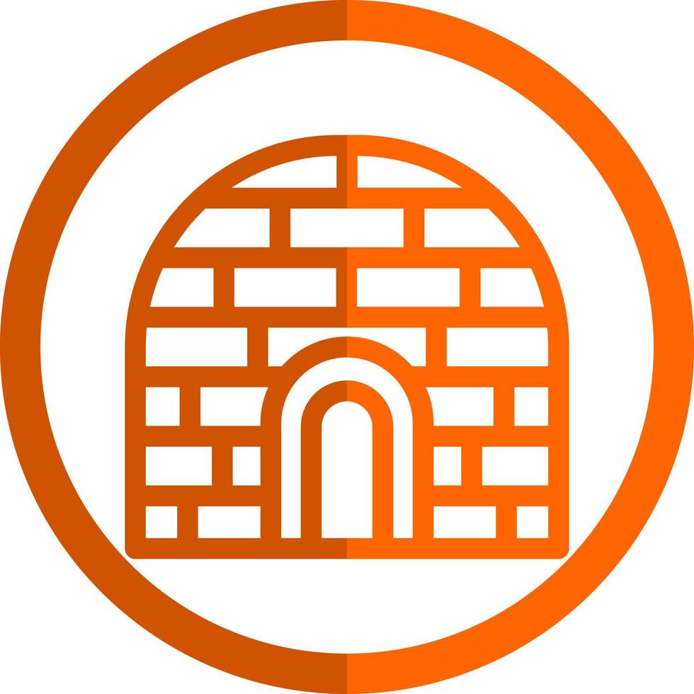 Igloo Landscape Vector Icon Design