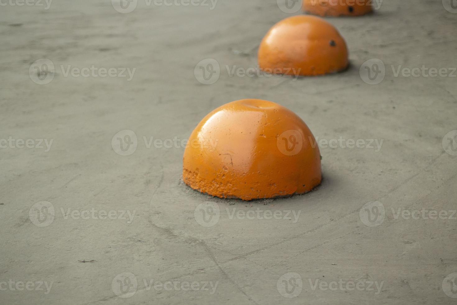 Parking limiter round ball. Car barriers, restriction of traffic in city. 21643001  Stock Photo at Vecteezy