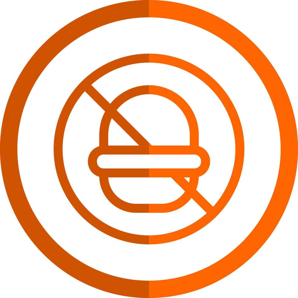 No Fast Food Vector Icon Design