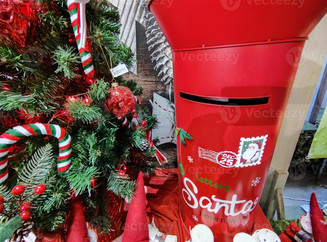 Santa Claus mail post box xmas detail photo