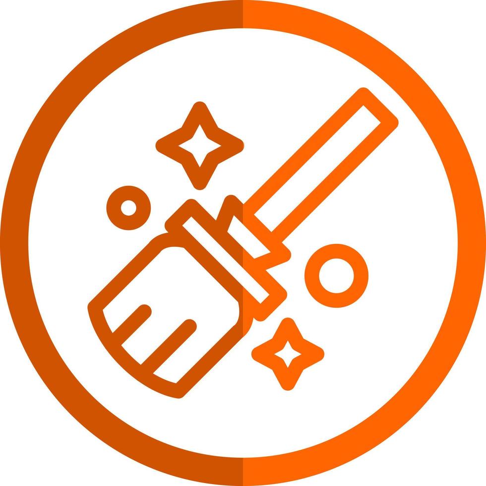 Flying Broom Vector Icon Design