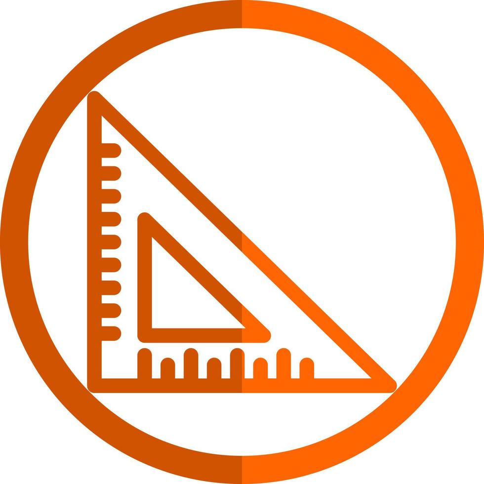 diseño de icono de vector de regla triangular