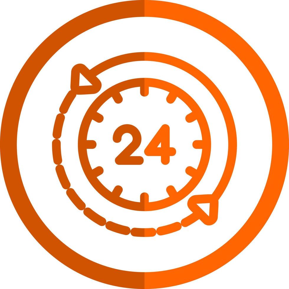 24 Hours Vector Icon Design