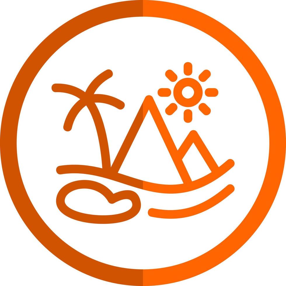 Desert Oasis Vector Icon Design