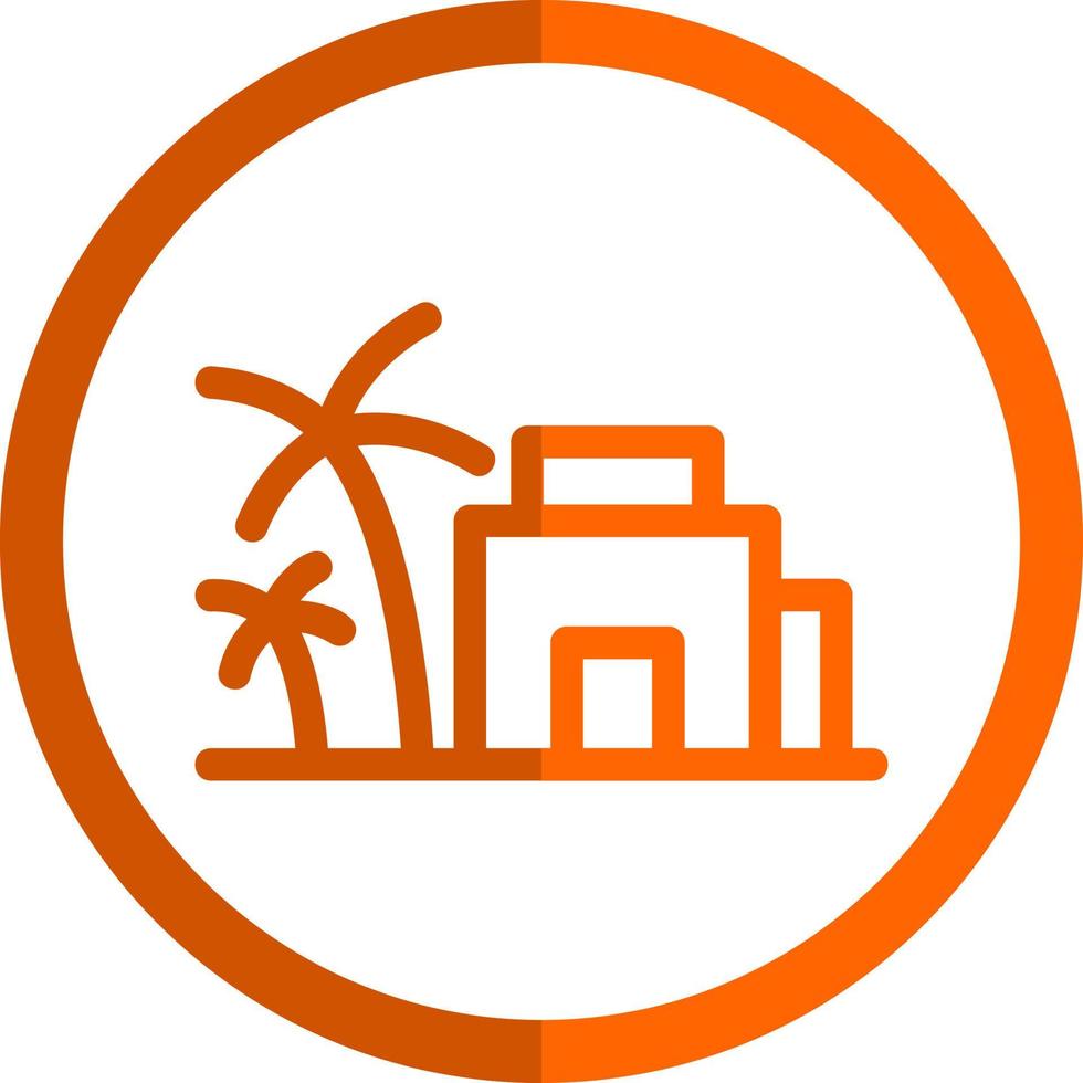 Desert House Vector Icon Design