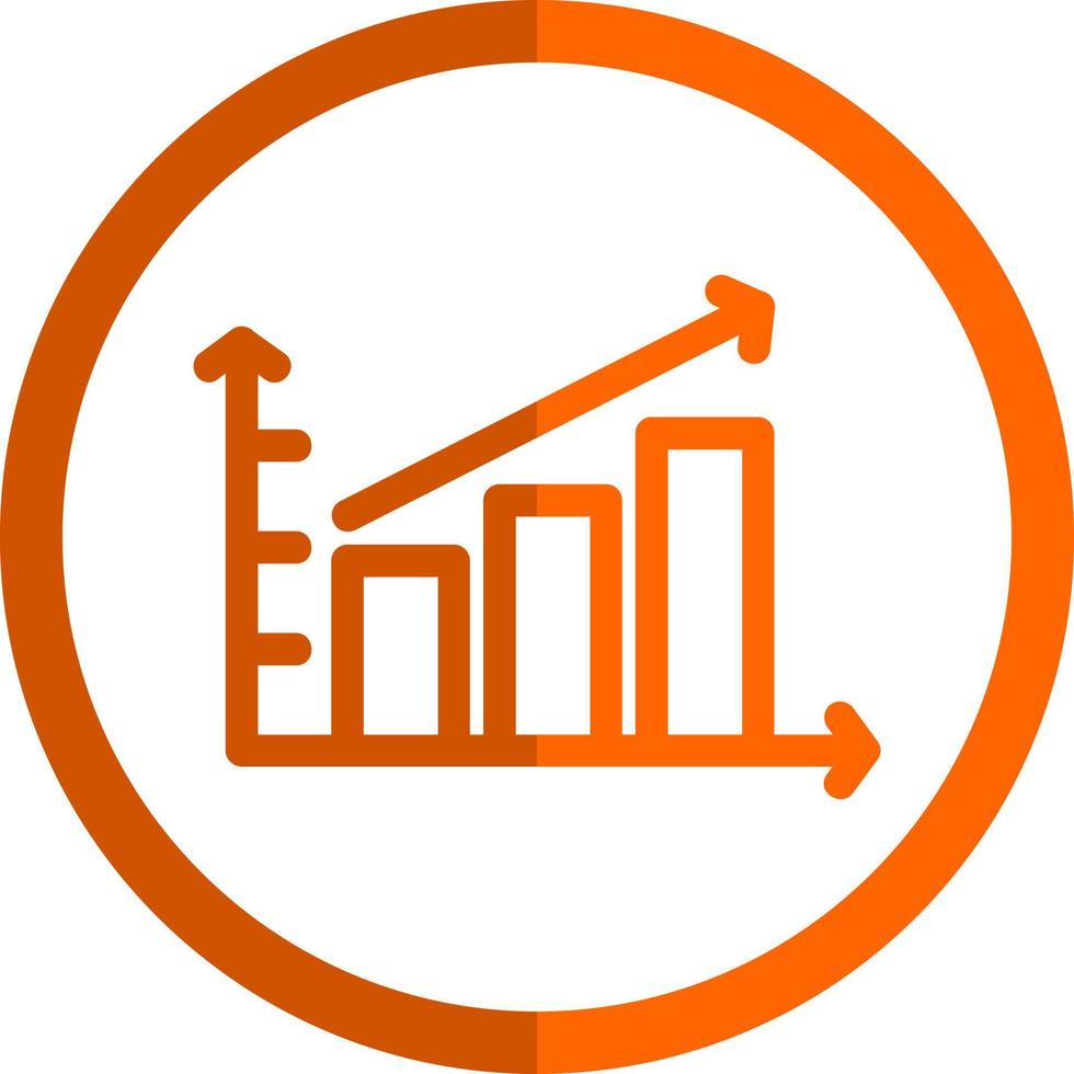 Escalating Bar Graph Vector Icon Design