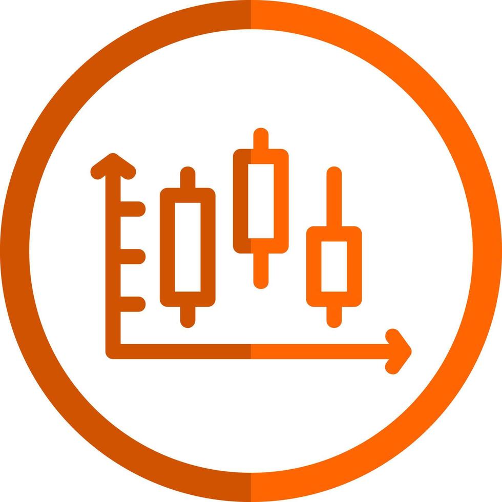 Candlestick Chart Vector Icon Design