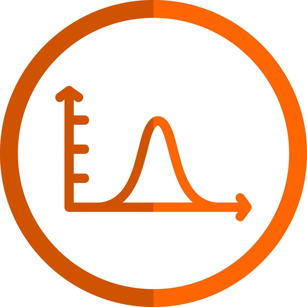 Bell Curve on Graph Vector Icon Design