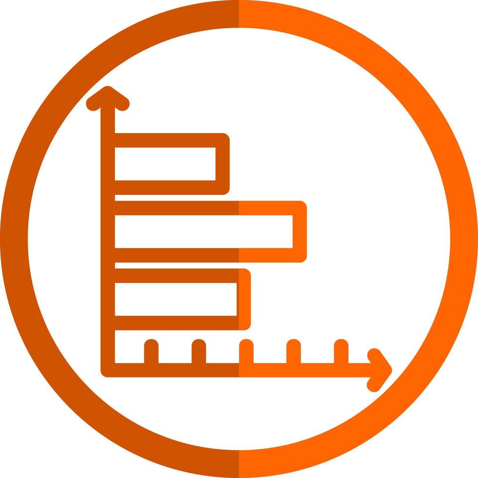 Horizontal Bar Chart Vector Icon Design