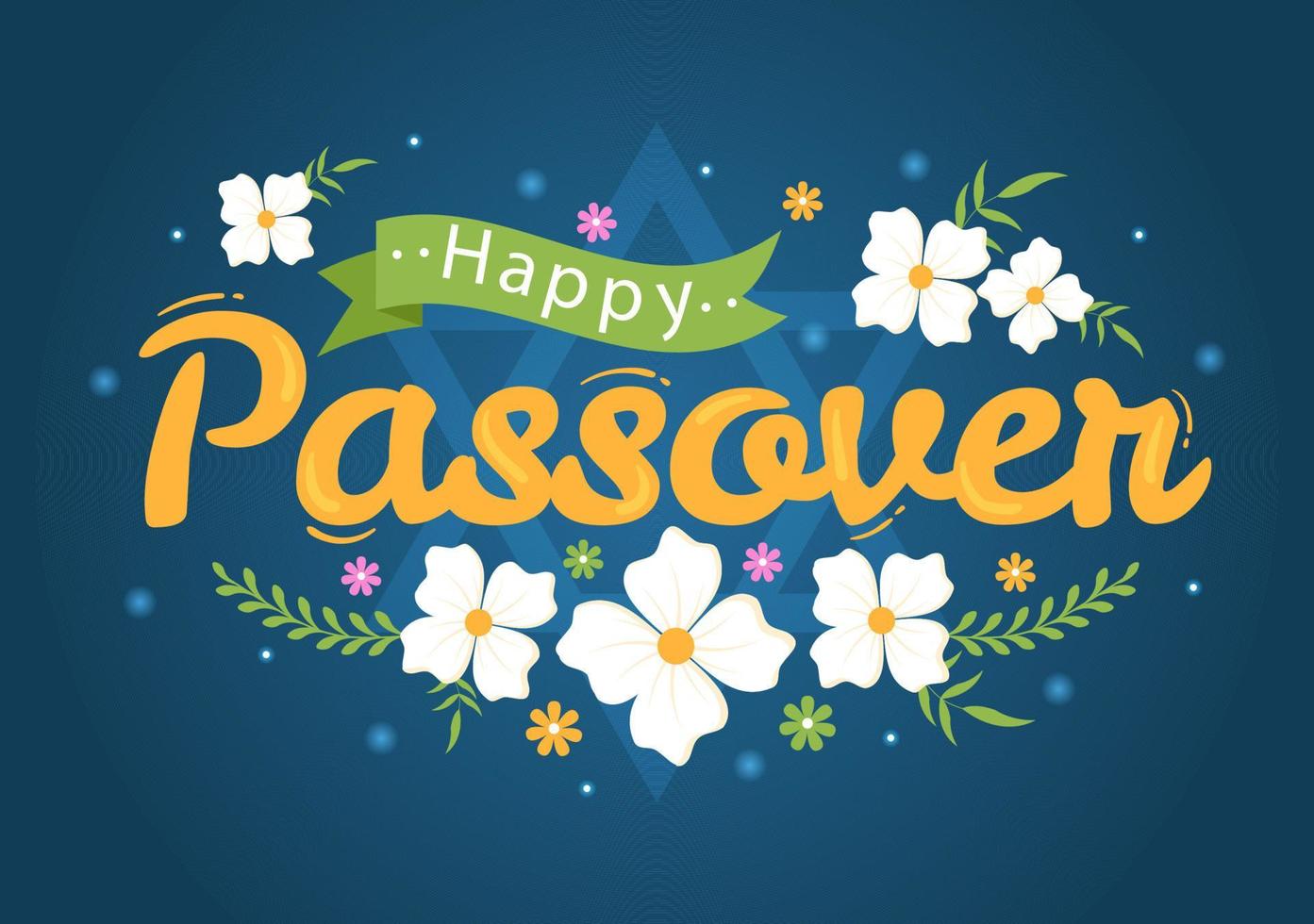 Happy Passover Illustration with Wine, Matzah and Pesach Jewish Holiday for Web Banner or Landing Page in Flat Cartoon Hand Drawn Templates vector