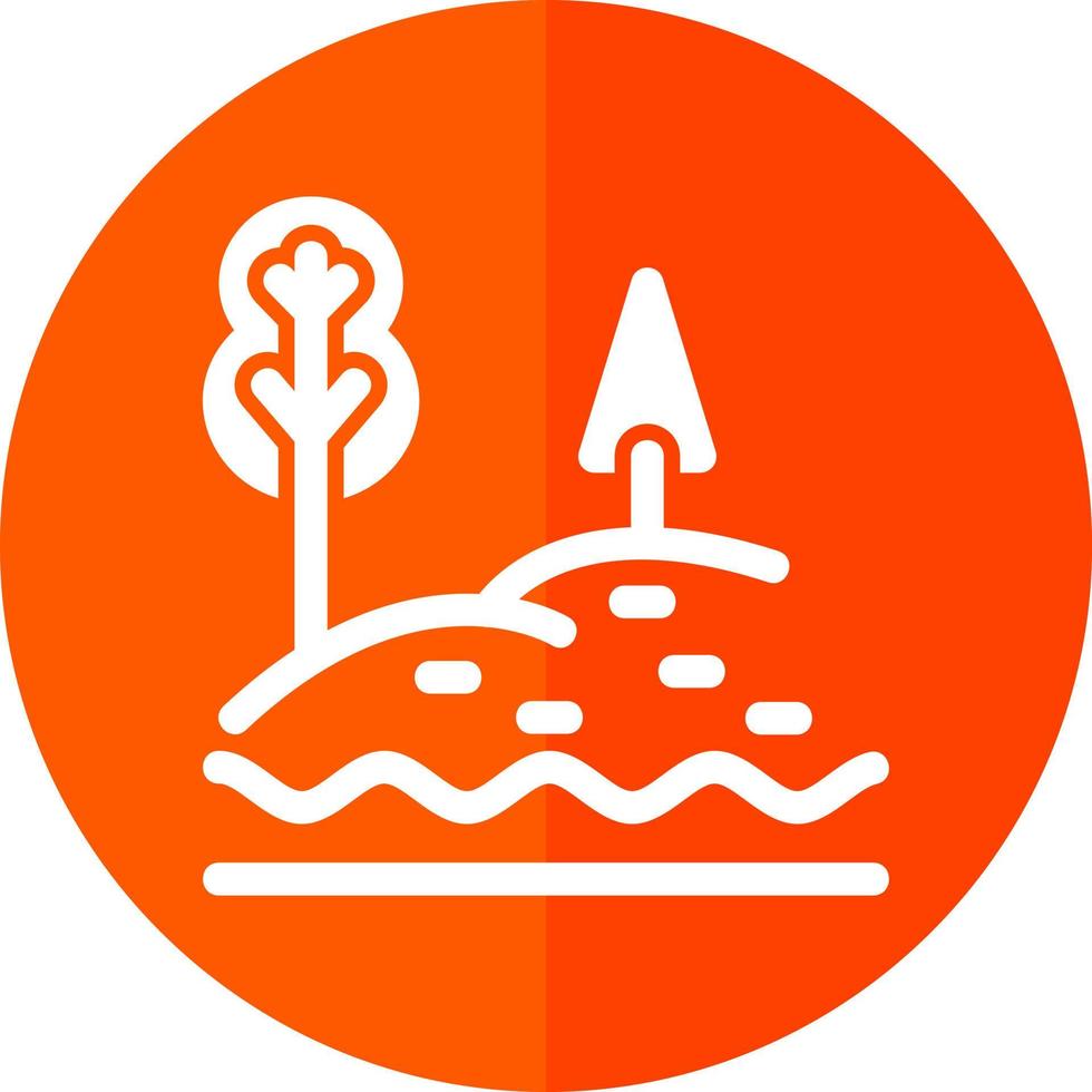 Lake Landscape Vector Icon Design