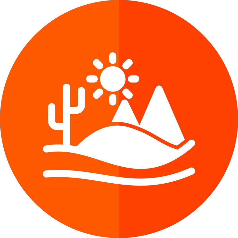 Desert Landscape Vector Icon Design