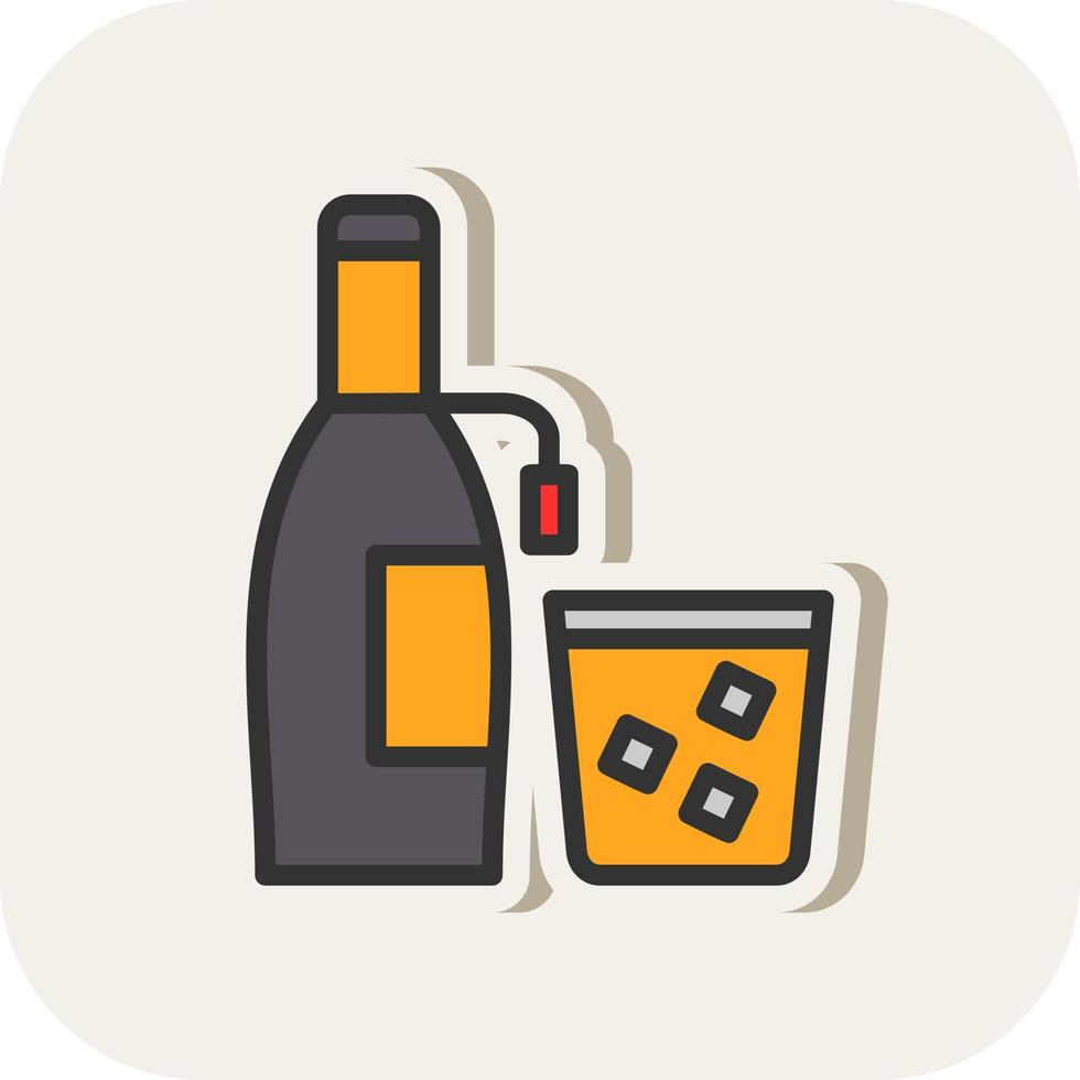 Wine Bottle Vector Icon Design