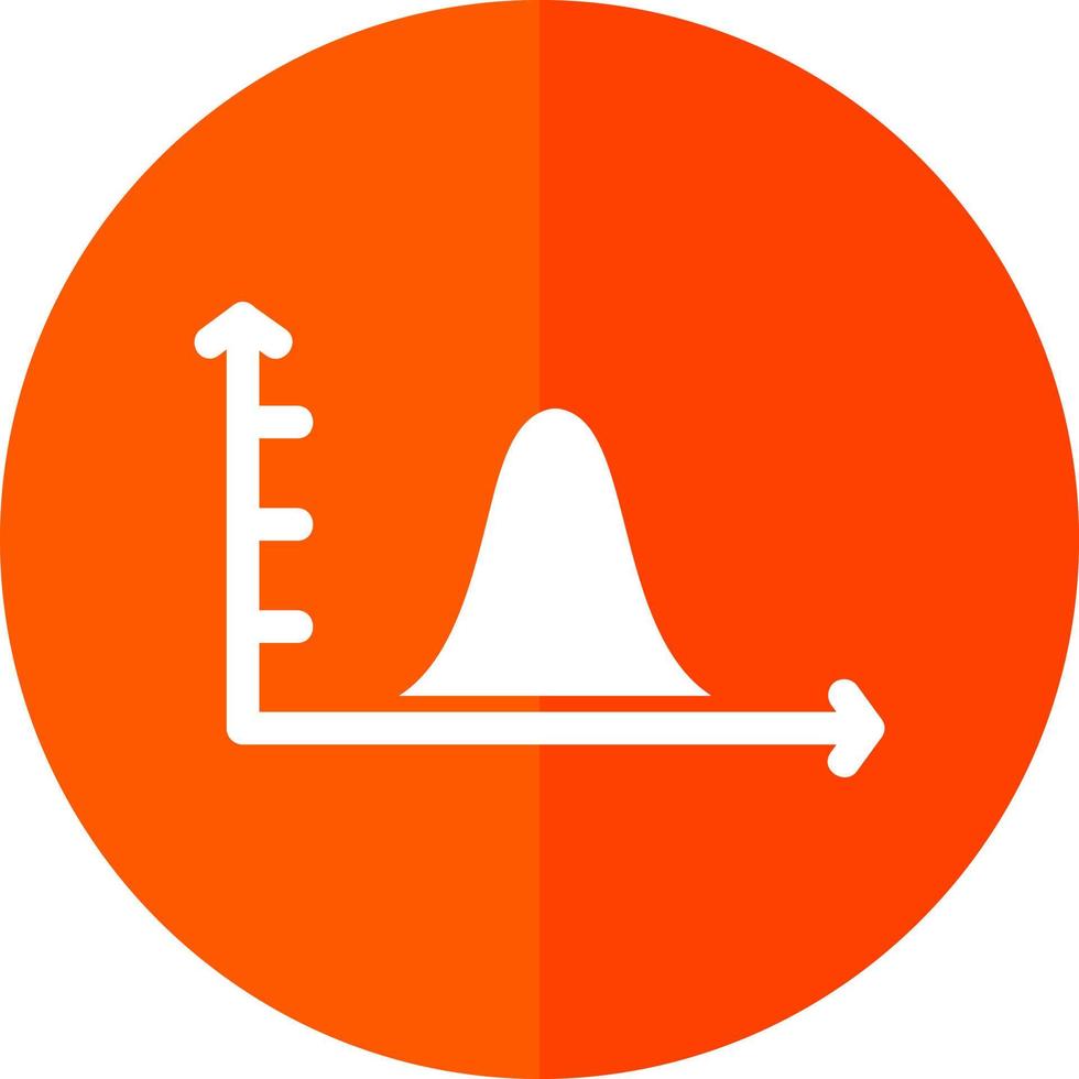 curva de campana en el diseño de iconos de vectores gráficos