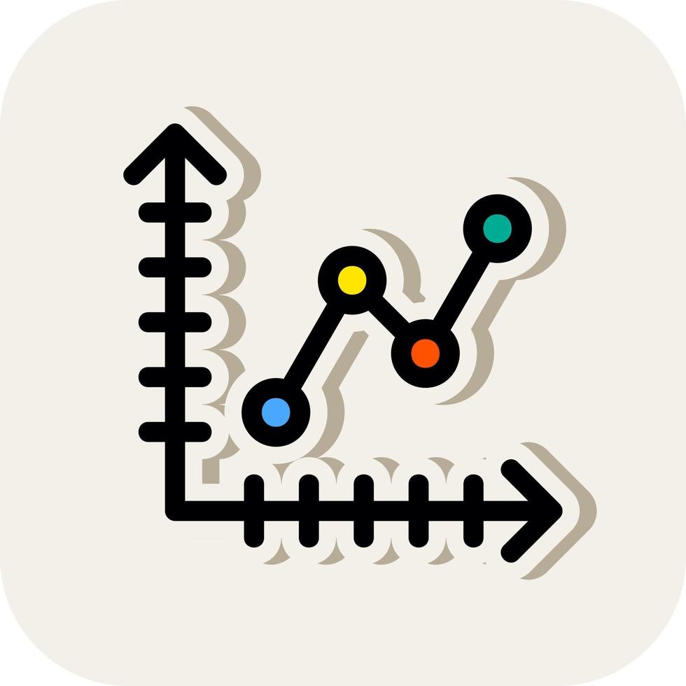 Line Graph Vector Icon Design