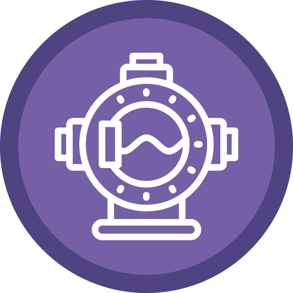 Diving Helmet Vector Icon Design