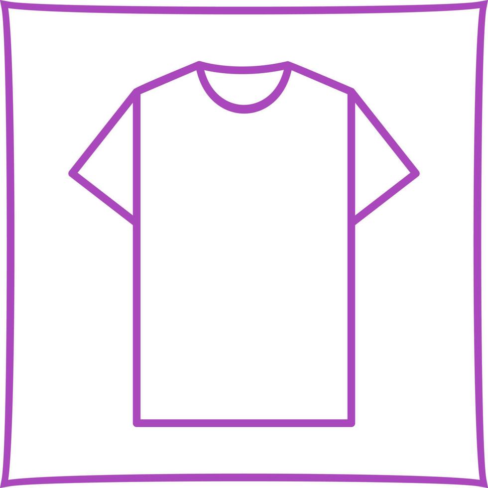 Plain T Shirt Line Icon vector