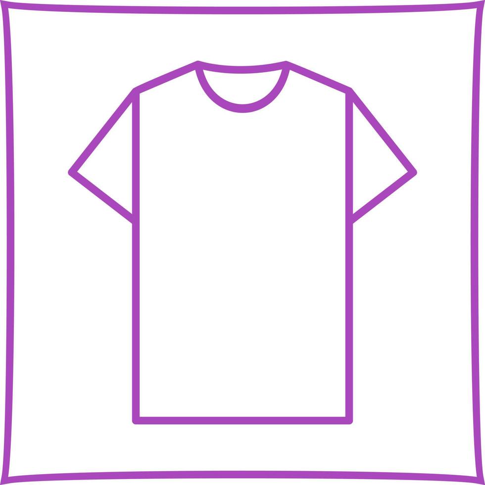 Plain T Shirt Line Icon vector