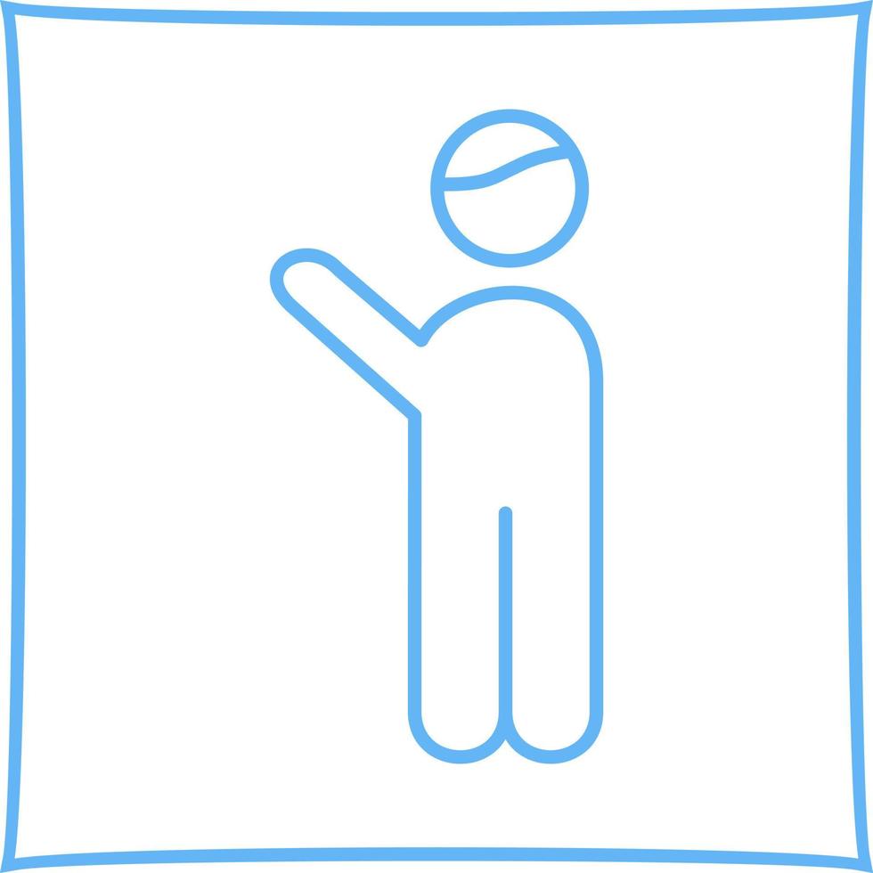 Waving to people Line Icon vector