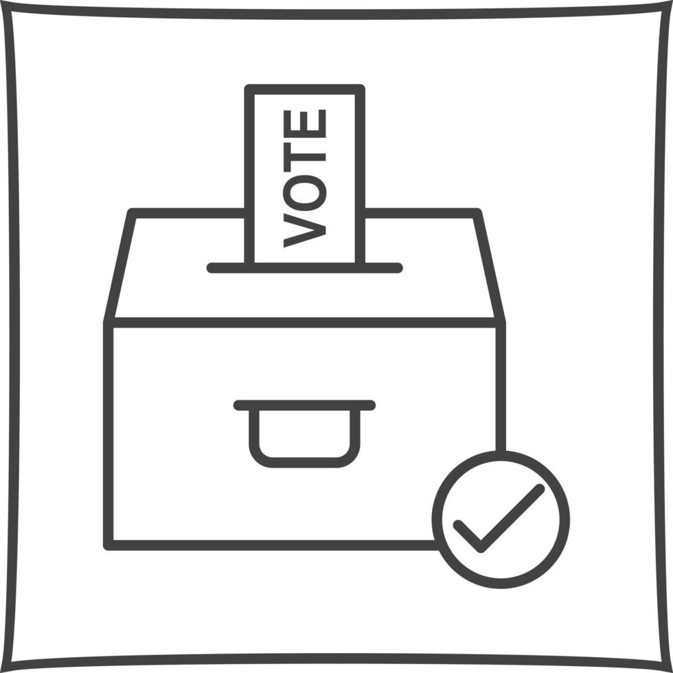 Going to cast vote Line Icon vector