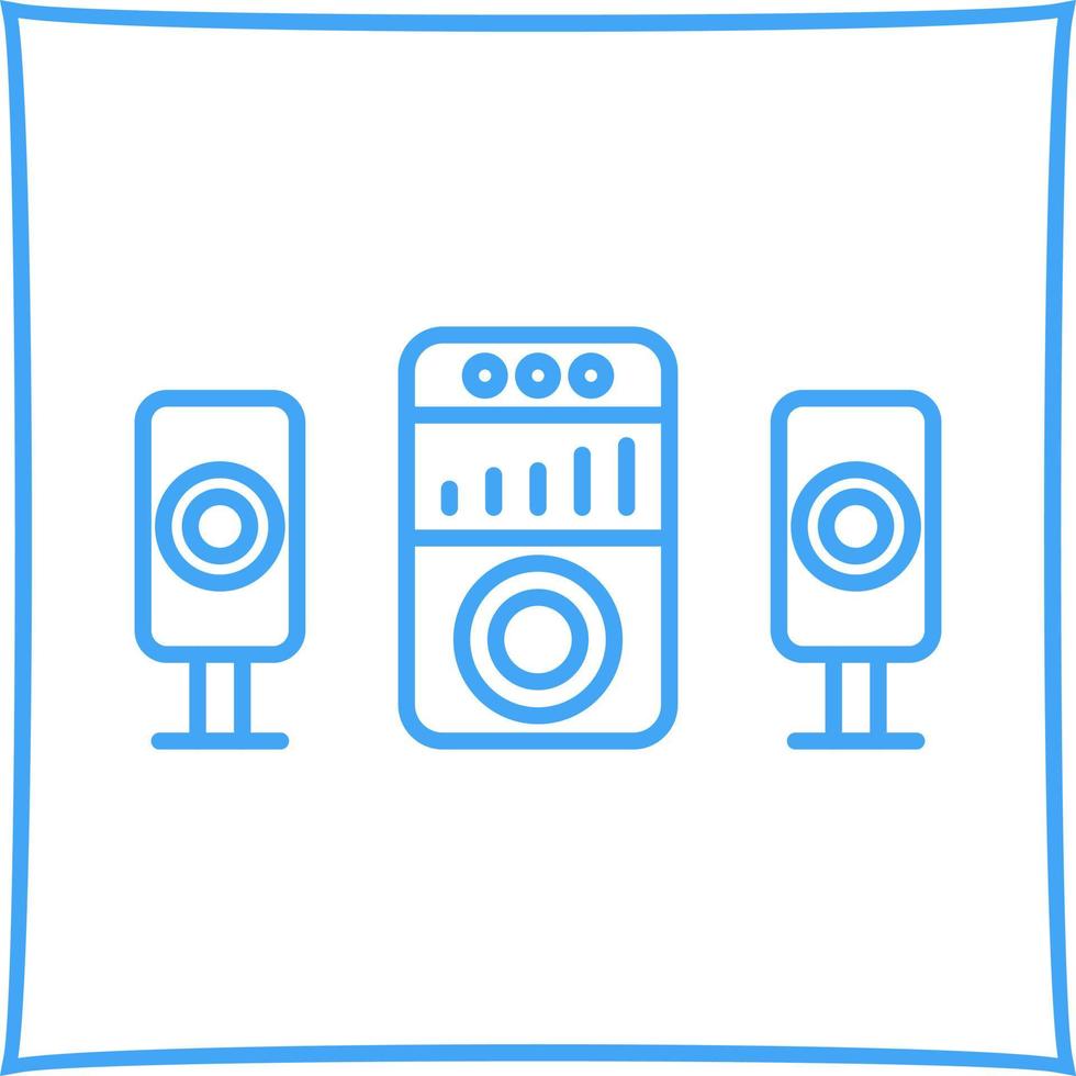 Sound System Line Icon vector