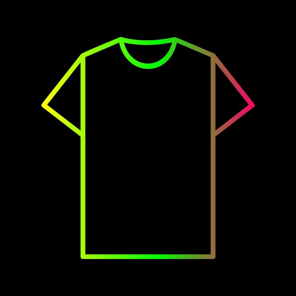 Plain T Shirt Line Icon vector