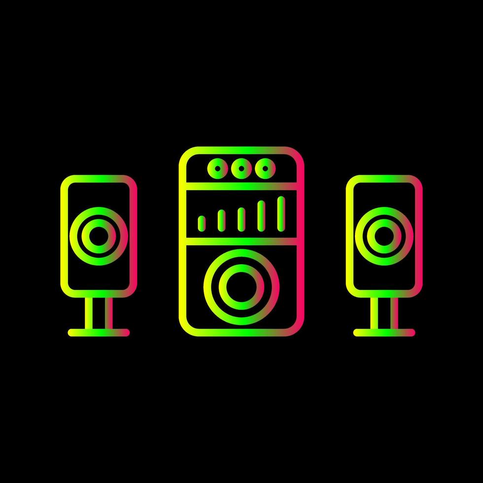 Sound System Line Icon vector