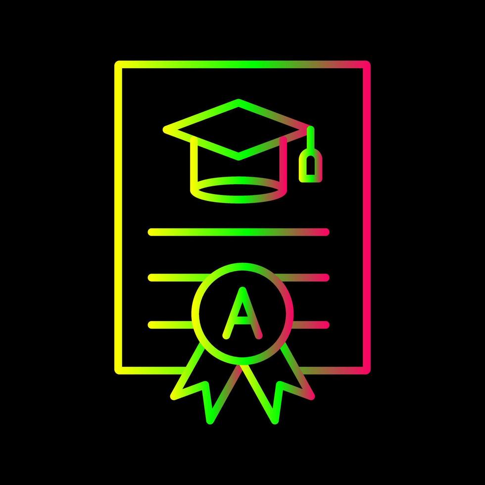 Report Card Line Icon vector