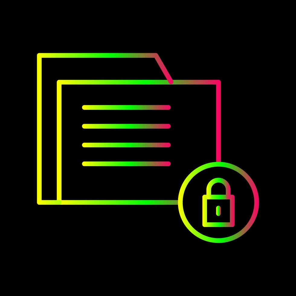 Data Security Line Icon vector