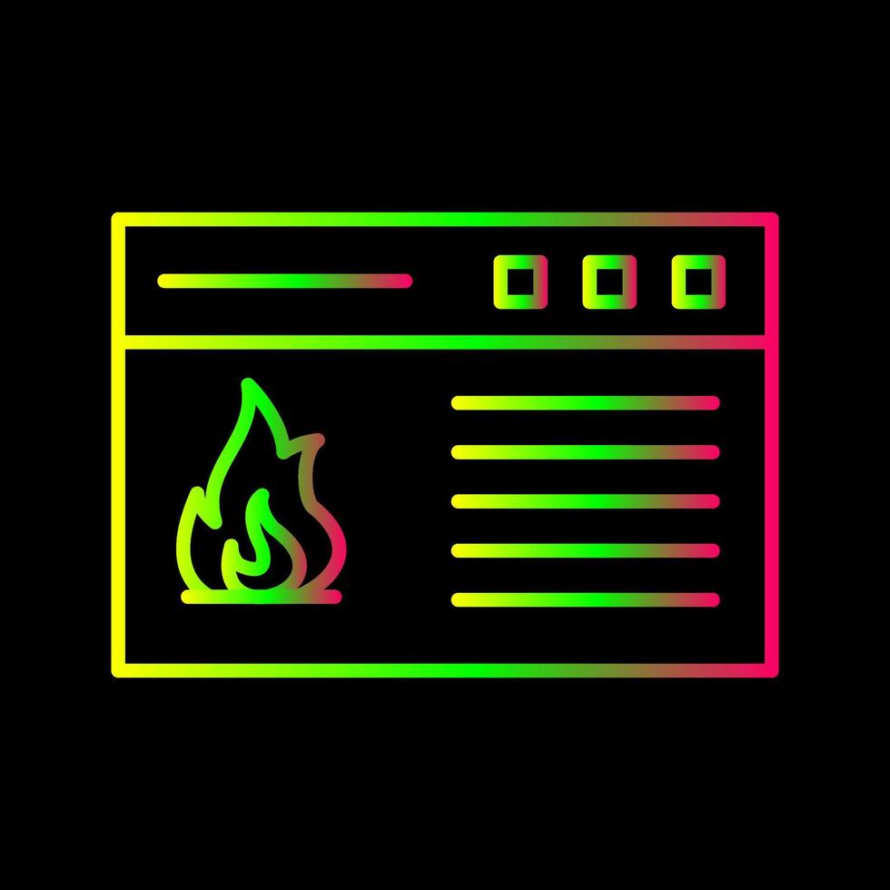 Fire Line Icon vector