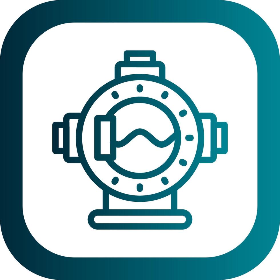 Diving Helmet Vector Icon Design