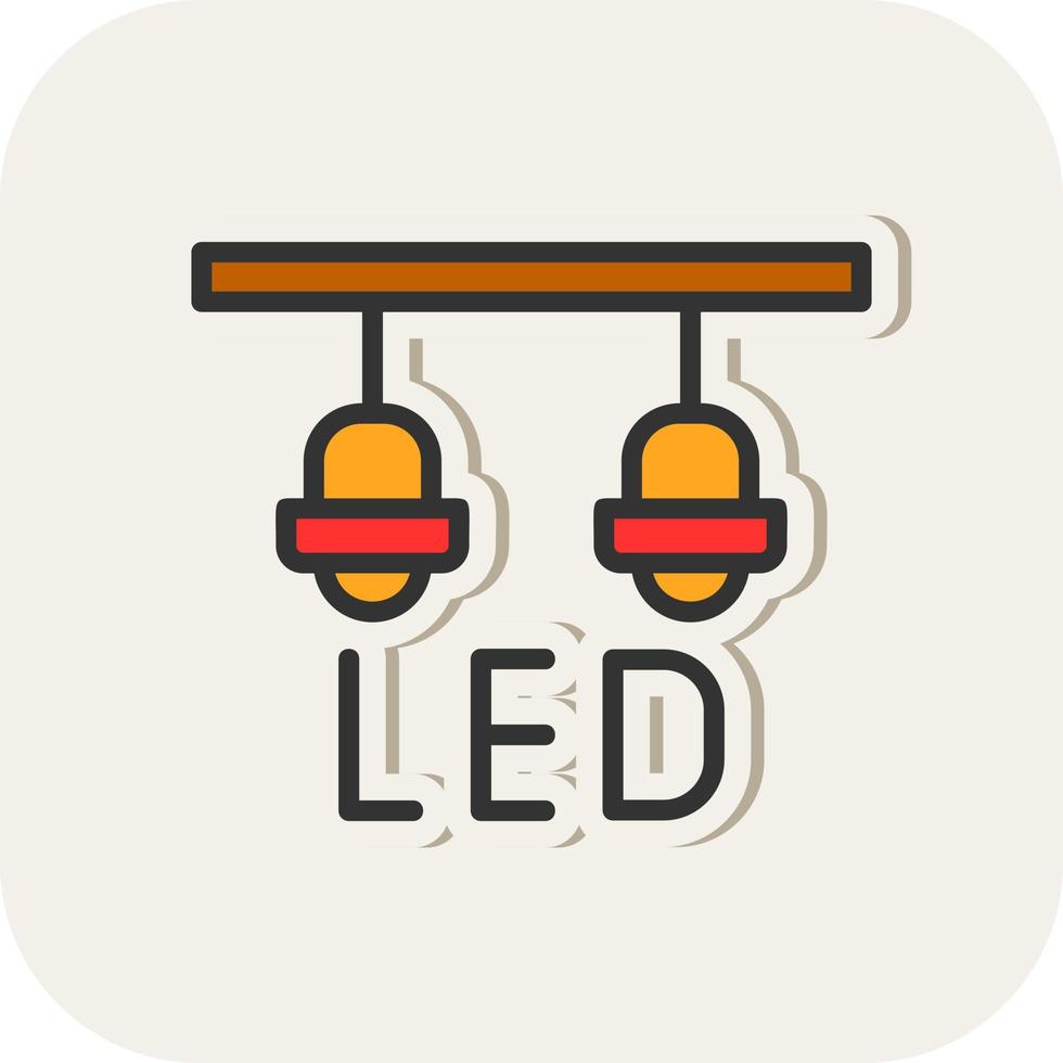 Led Lamp Vector Icon Design