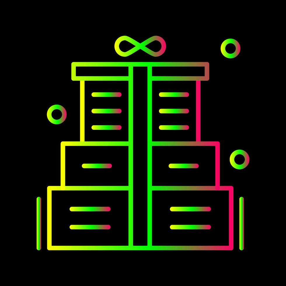 icono de línea de caja de regalo vector