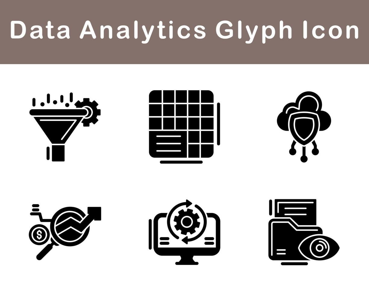 Data Analytics Vector Icon Set