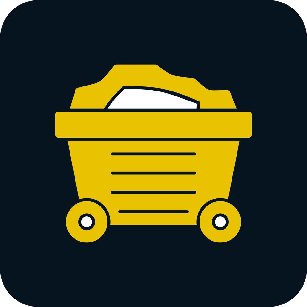 Mining Cart Vector Icon Design