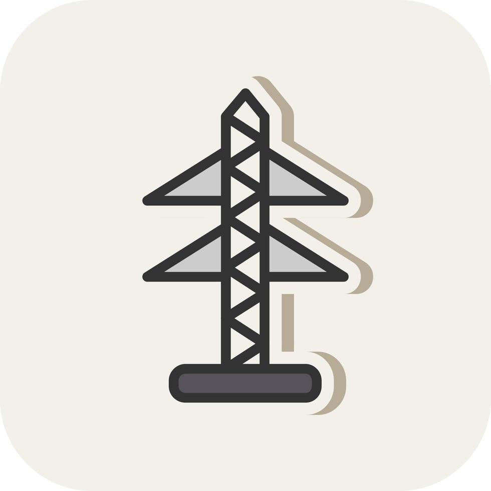 Electric Tower Vector Icon Design