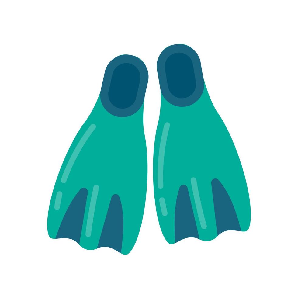 Diving fins. Underwater swimming aids. For rest during the holidays vector